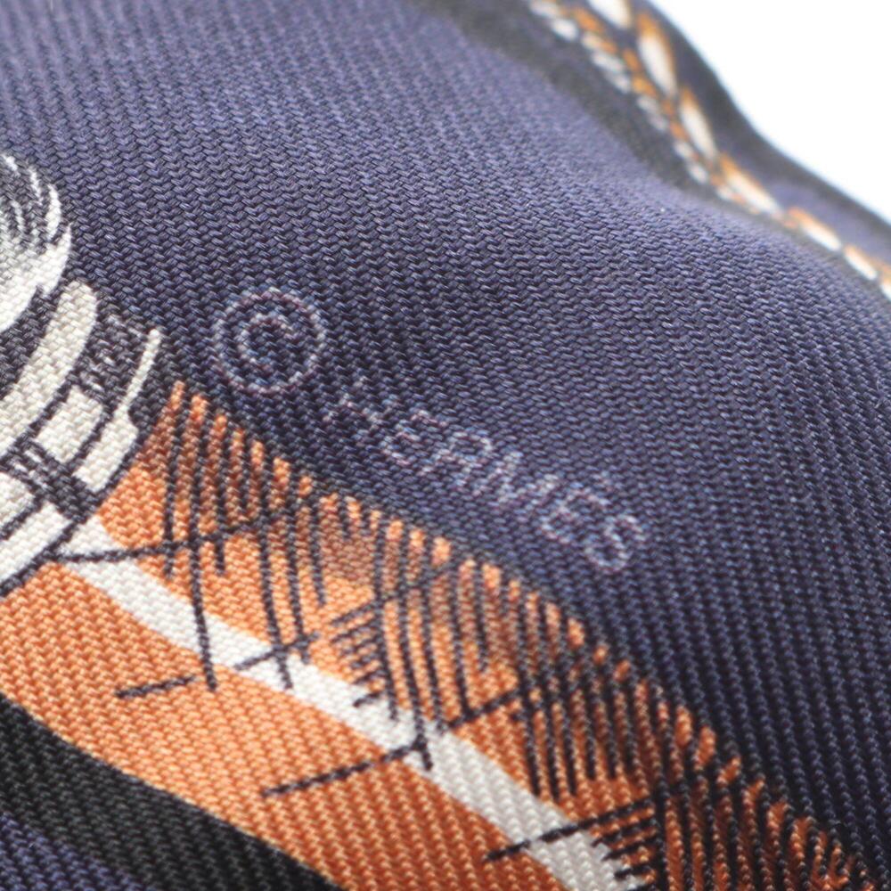 HERMES Authentic Blue Silk Scarf - Picture 4 of 5